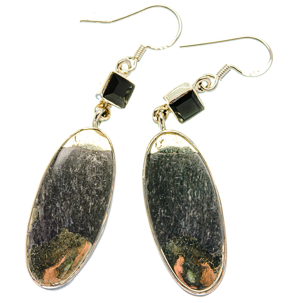 Pyrite Agate Earrings handcrafted by Ana Silver Co - EARR423064