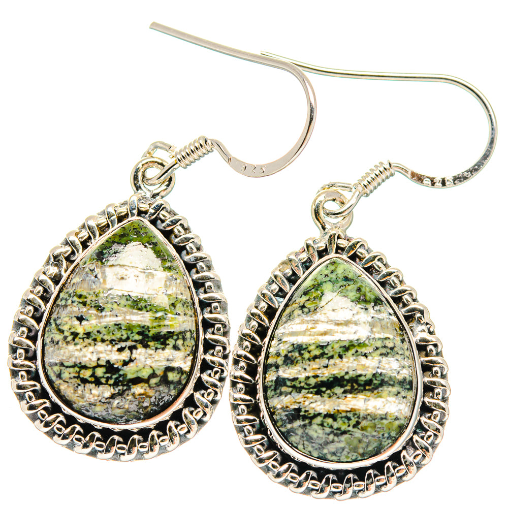 Lizard Jasper Earrings handcrafted by Ana Silver Co - EARR423093