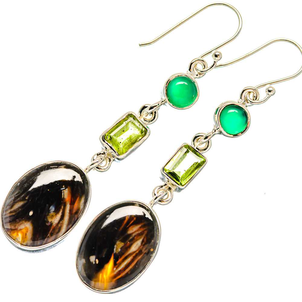 Peanut Wood Jasper Earrings handcrafted by Ana Silver Co - EARR423113