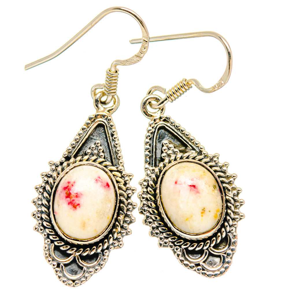 Thulite Earrings handcrafted by Ana Silver Co - EARR423116