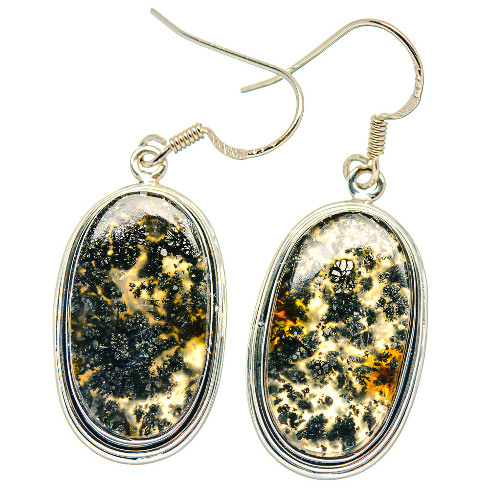 Plume Agate Earrings handcrafted by Ana Silver Co - EARR423144