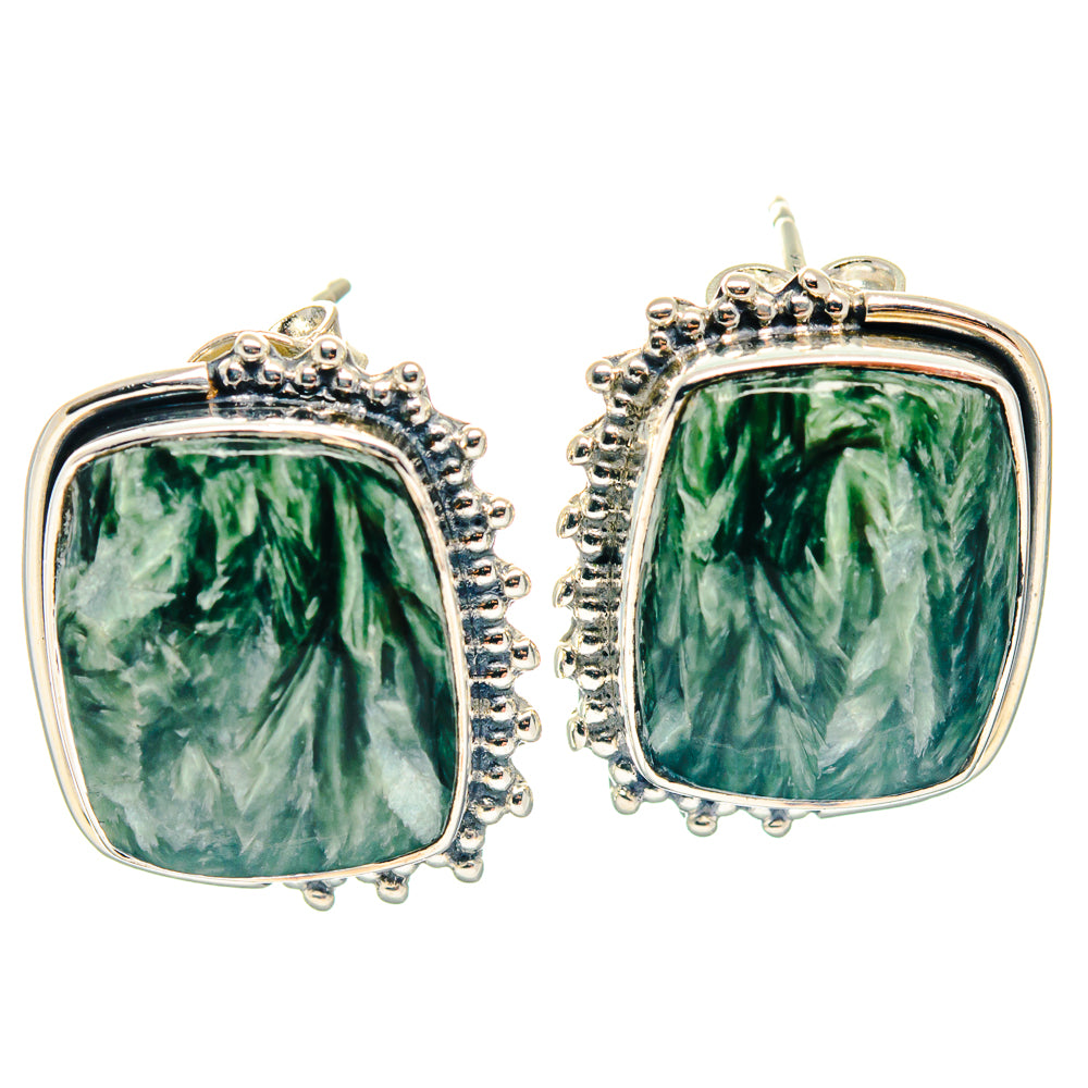 Seraphinite Earrings handcrafted by Ana Silver Co - EARR423189