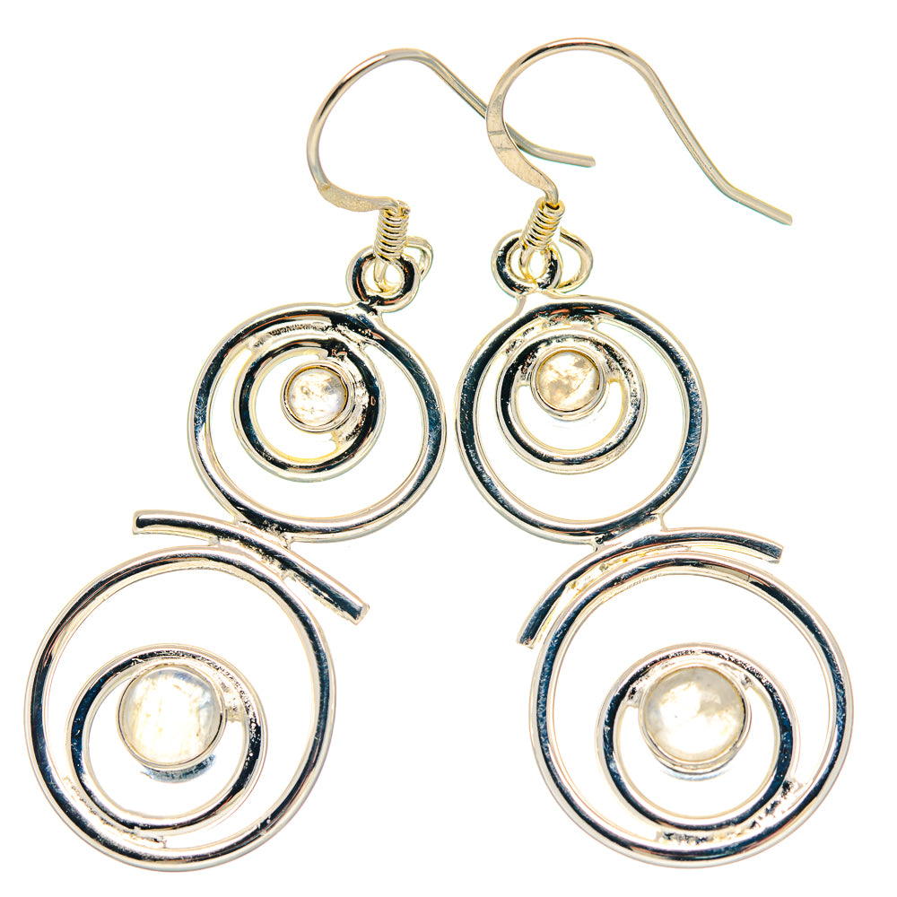 Rainbow Moonstone Earrings handcrafted by Ana Silver Co - EARR423225