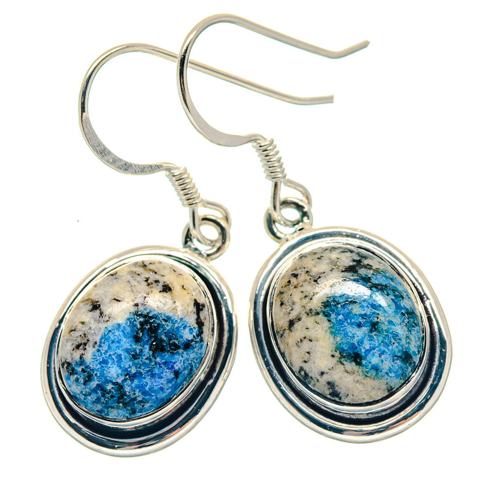 K2 Blue Azurite Earrings handcrafted by Ana Silver Co - EARR423271