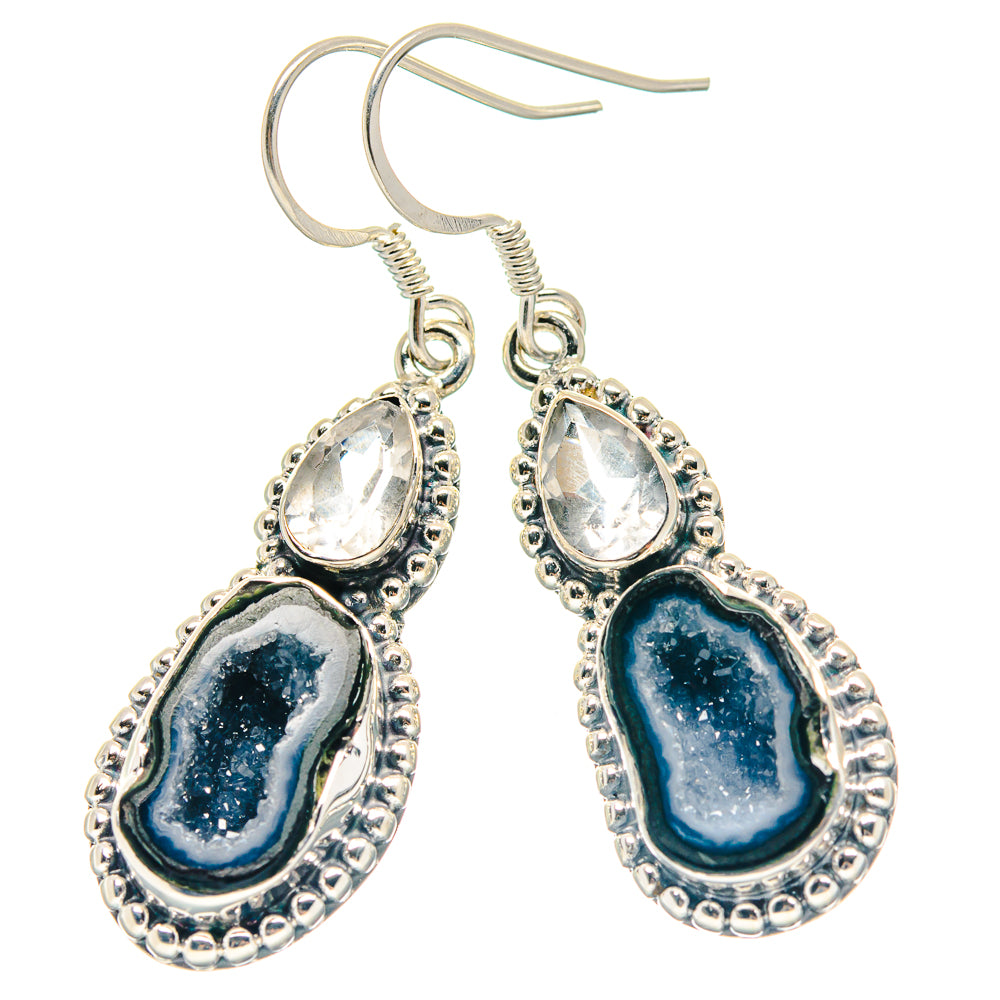Coconut Geode Slice Earrings handcrafted by Ana Silver Co - EARR423291