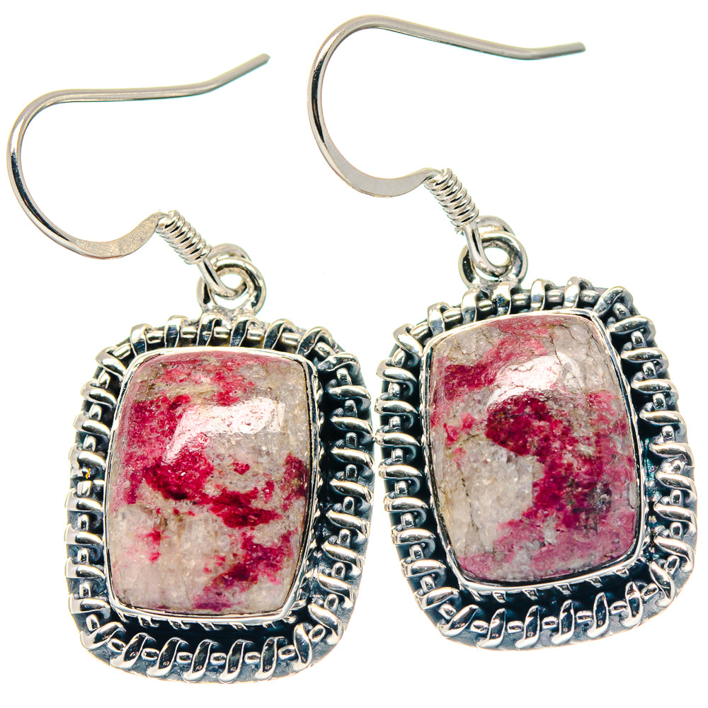 Thulite Earrings handcrafted by Ana Silver Co - EARR423342