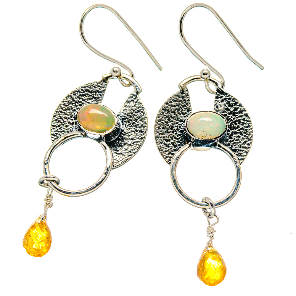 Ethiopian Opal Earrings handcrafted by Ana Silver Co - EARR423361