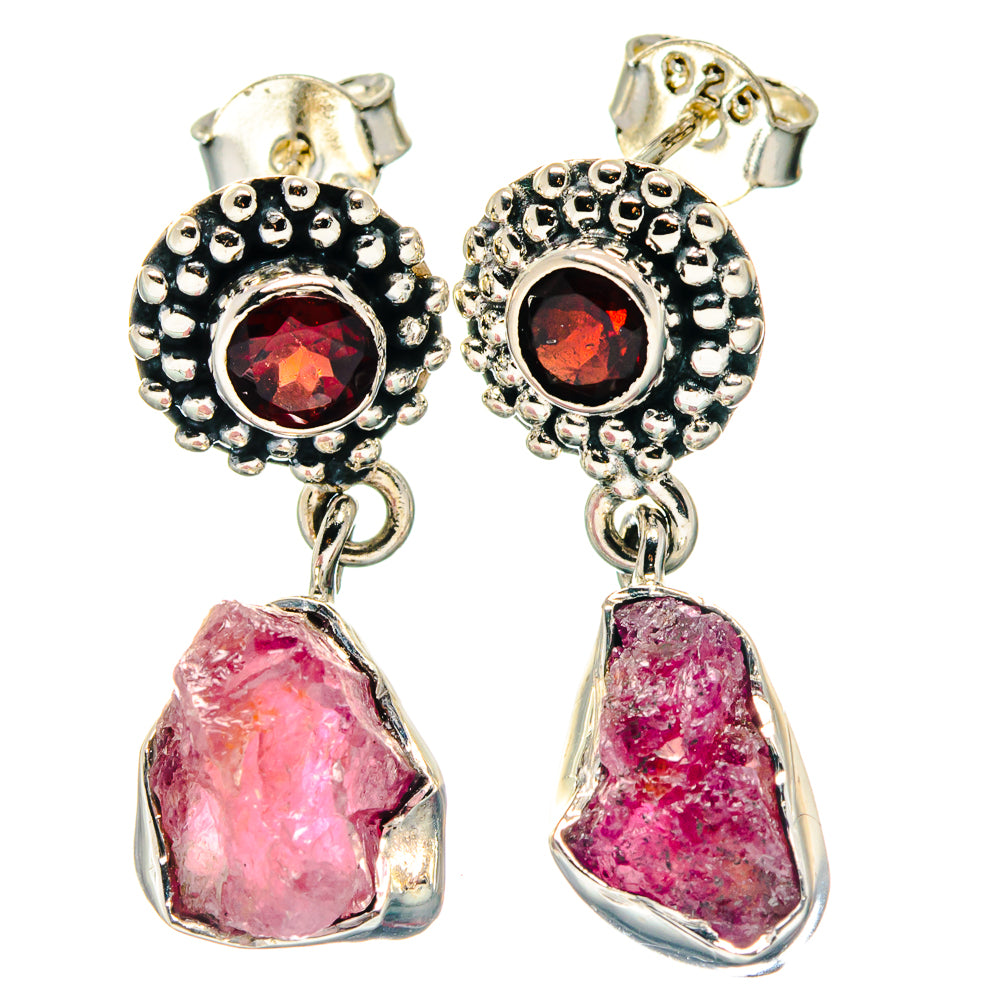 Pink Tourmaline Earrings handcrafted by Ana Silver Co - EARR423372