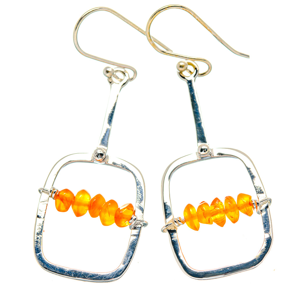Carnelian Earrings handcrafted by Ana Silver Co - EARR423555