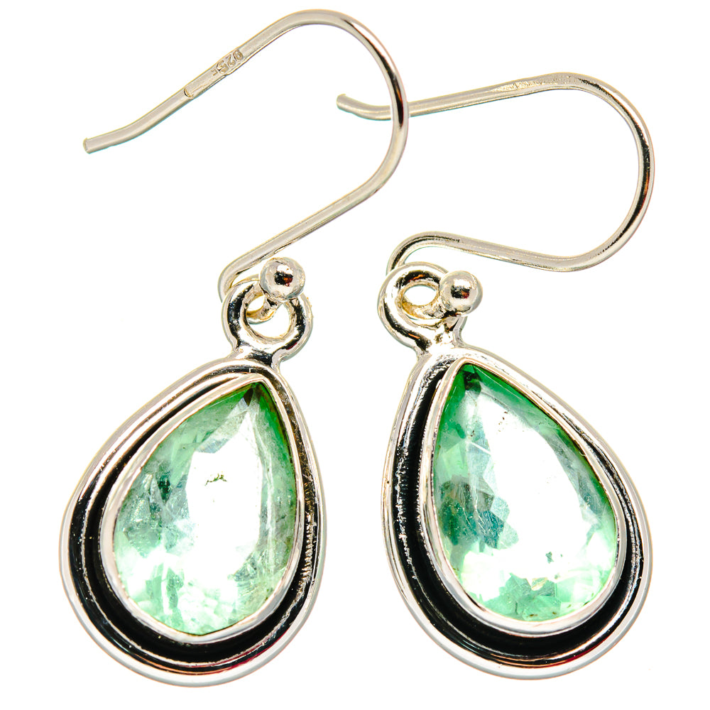 Green Fluorite Earrings handcrafted by Ana Silver Co - EARR423771