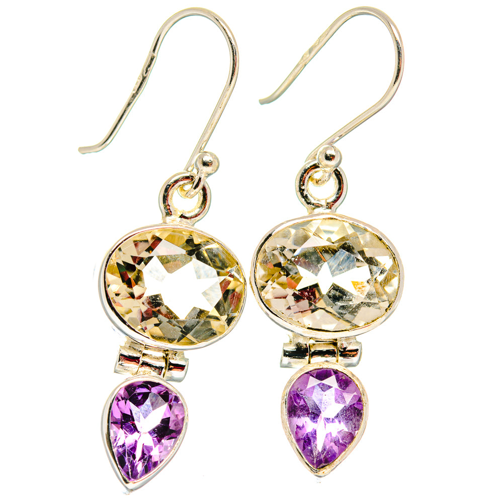 Green Amethyst Earrings handcrafted by Ana Silver Co - EARR423796