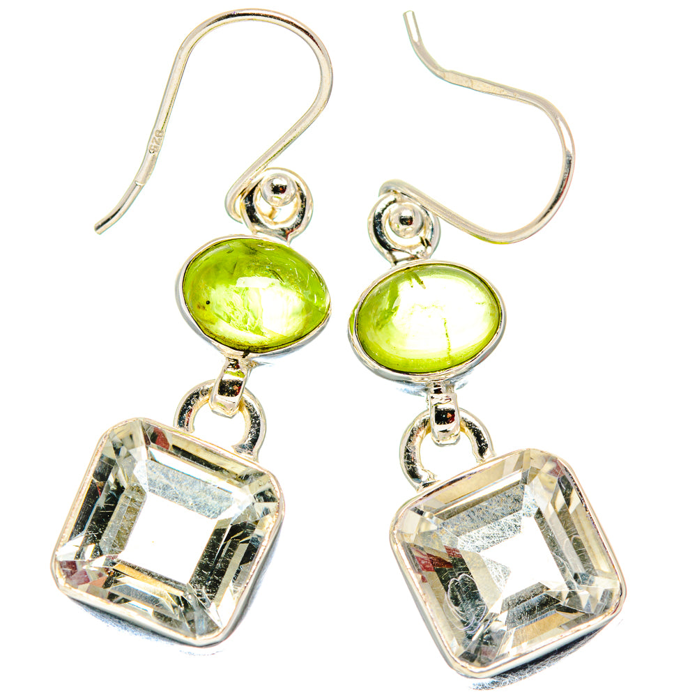 Green Amethyst Earrings handcrafted by Ana Silver Co - EARR423814