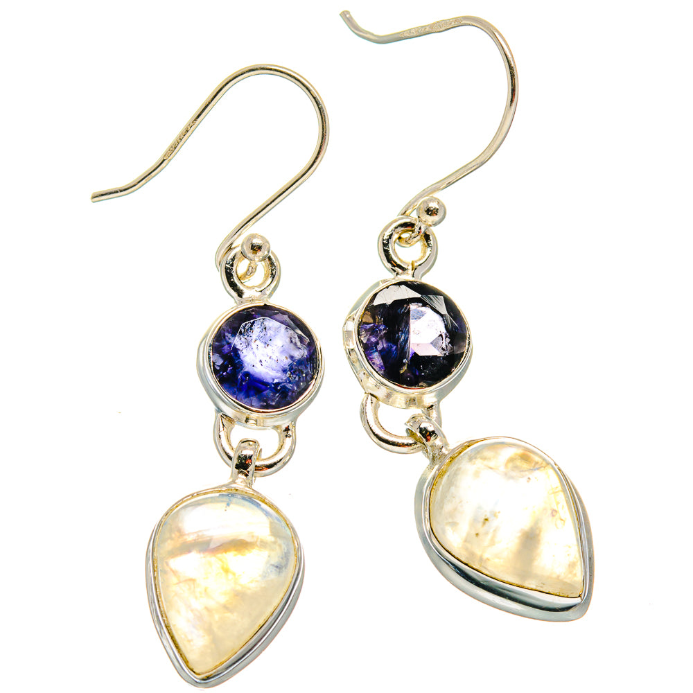 Rainbow Moonstone Earrings handcrafted by Ana Silver Co - EARR423834