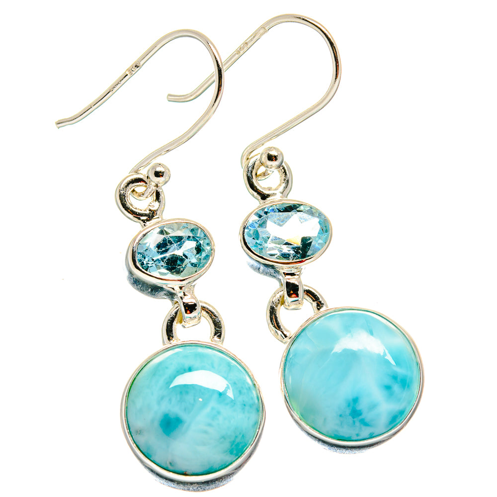 Larimar Earrings handcrafted by Ana Silver Co - EARR423863