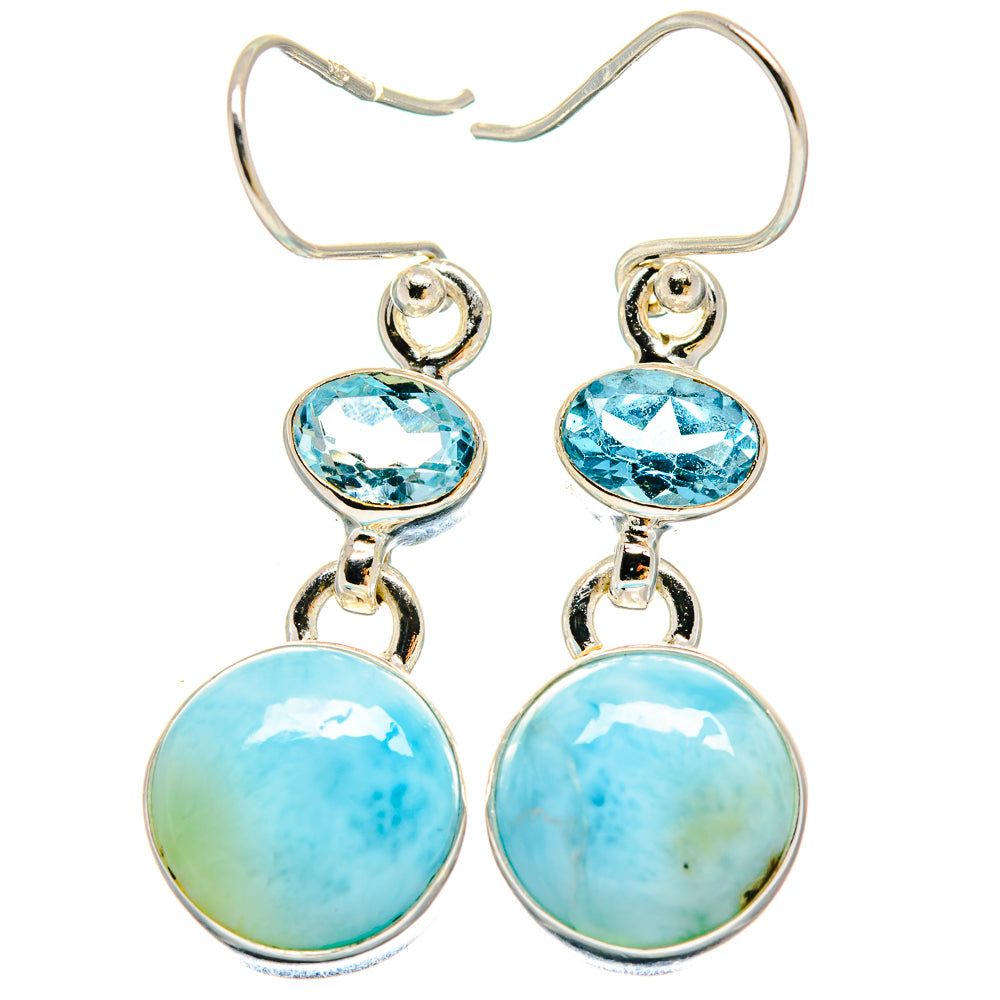 Larimar Earrings handcrafted by Ana Silver Co - EARR423865