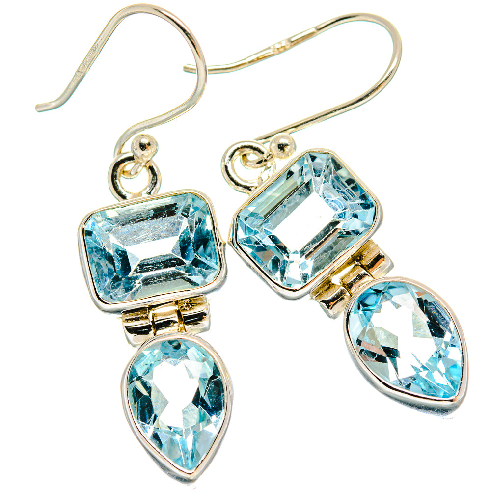 Blue Topaz Earrings handcrafted by Ana Silver Co - EARR423886
