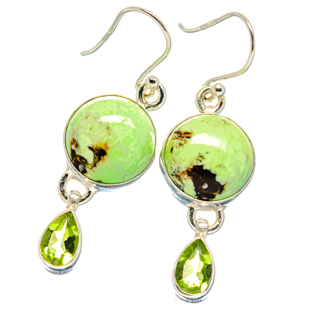 Lemon Chrysoprase Earrings handcrafted by Ana Silver Co - EARR423934