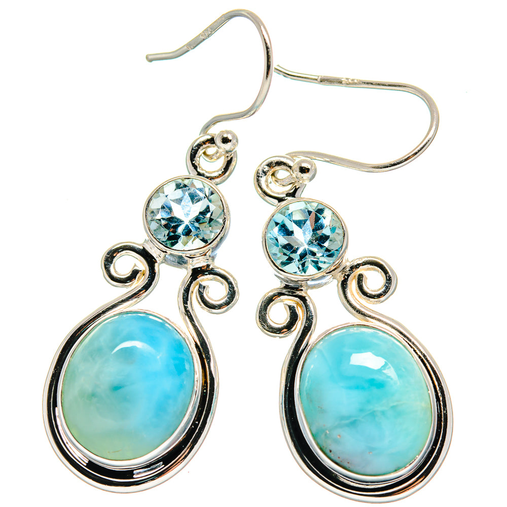 Larimar Earrings handcrafted by Ana Silver Co - EARR423949