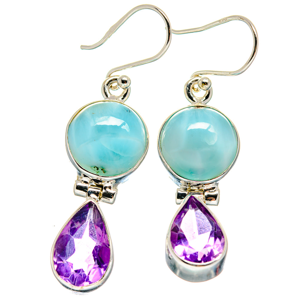 Larimar Earrings handcrafted by Ana Silver Co - EARR423964