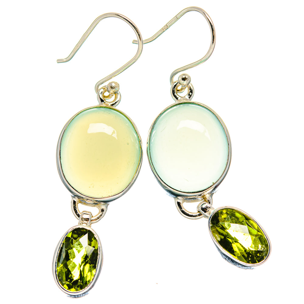 Aqua Chalcedony Earrings handcrafted by Ana Silver Co - EARR423991