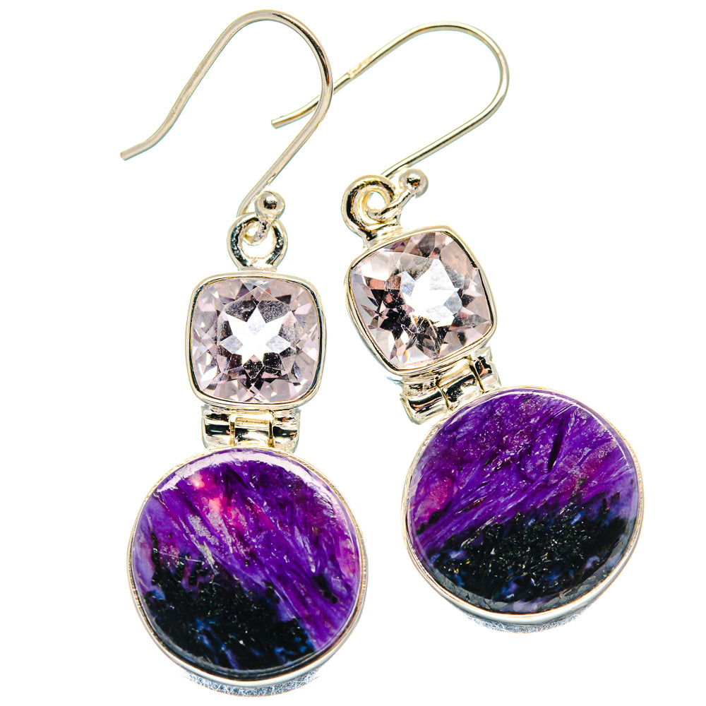 Charoite Earrings handcrafted by Ana Silver Co - EARR424001