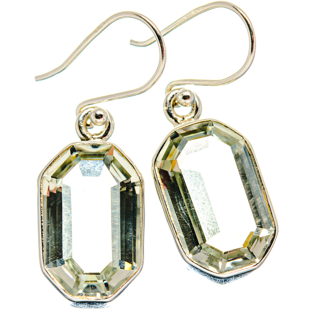 Green Amethyst Earrings handcrafted by Ana Silver Co - EARR424032