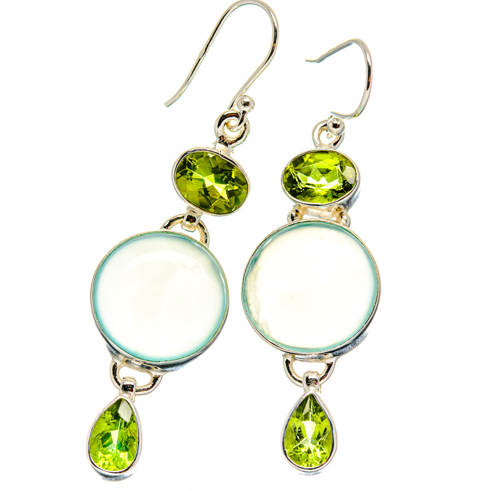 Aqua Chalcedony Earrings handcrafted by Ana Silver Co - EARR424044