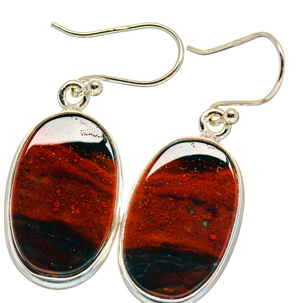 Bloodstone Earrings handcrafted by Ana Silver Co - EARR424066