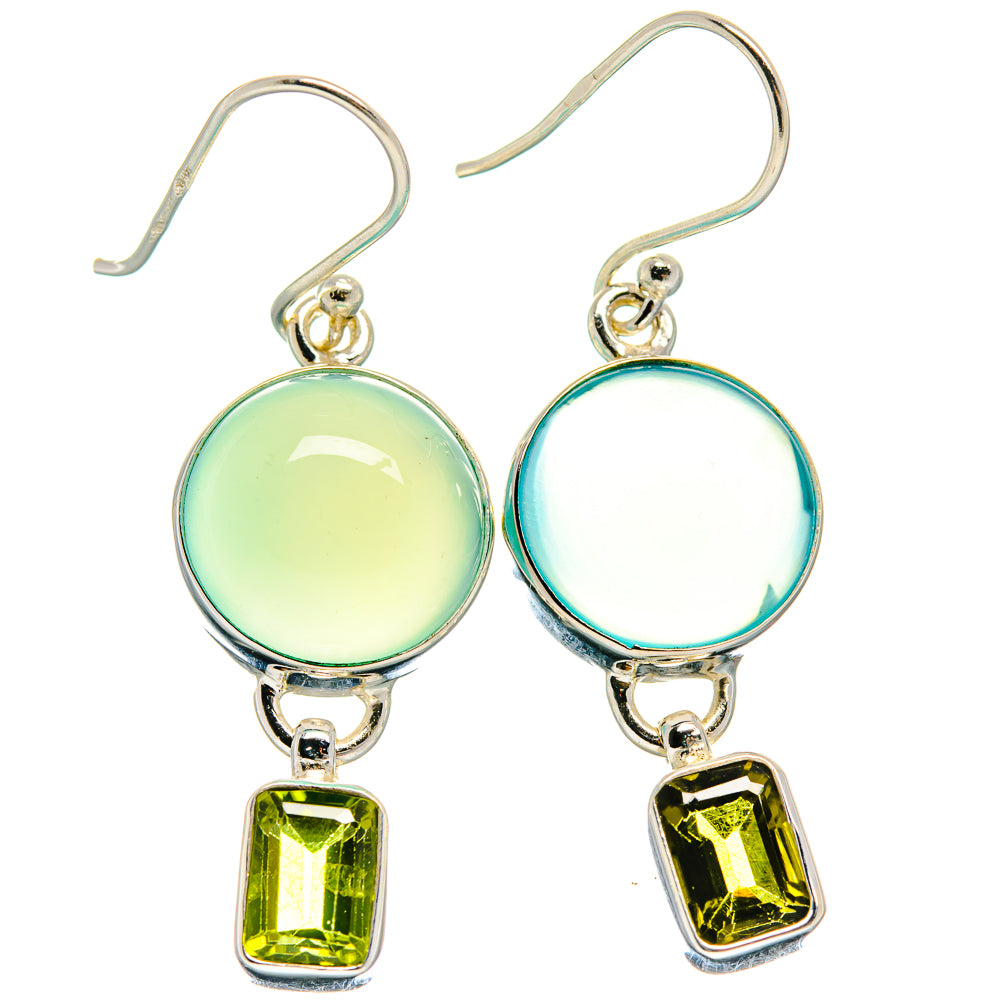 Aqua Chalcedony Earrings handcrafted by Ana Silver Co - EARR424161