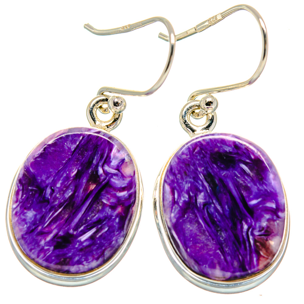 Charoite Earrings handcrafted by Ana Silver Co - EARR424177