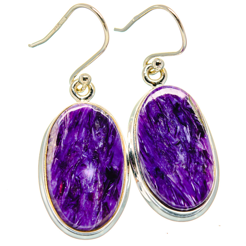 Charoite Earrings handcrafted by Ana Silver Co - EARR424211