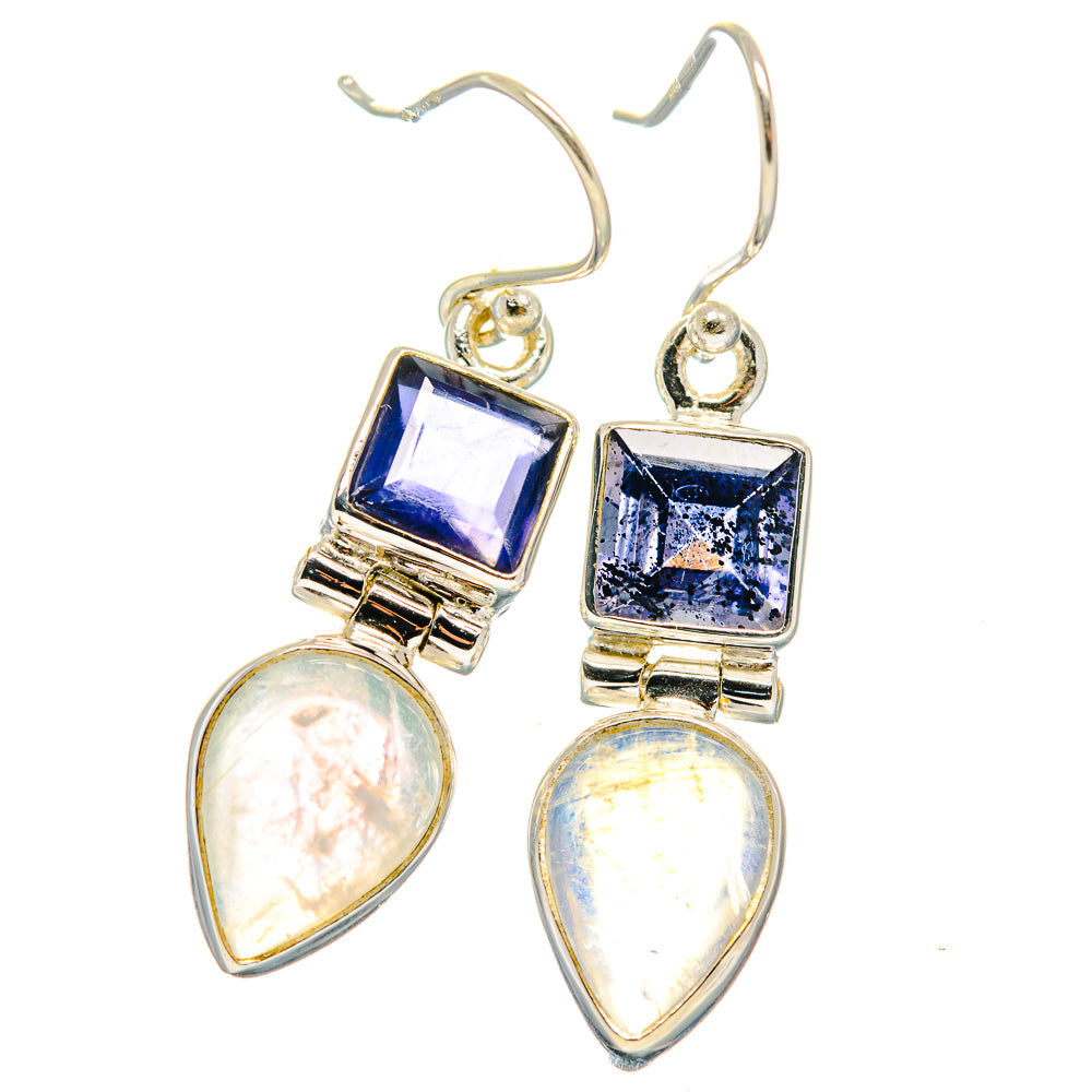 Rainbow Moonstone Earrings handcrafted by Ana Silver Co - EARR424229