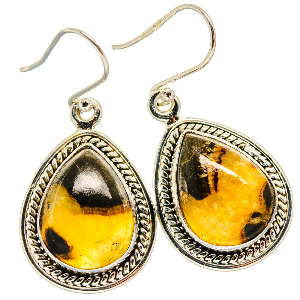 Septarian Nodule Earrings handcrafted by Ana Silver Co - EARR424233