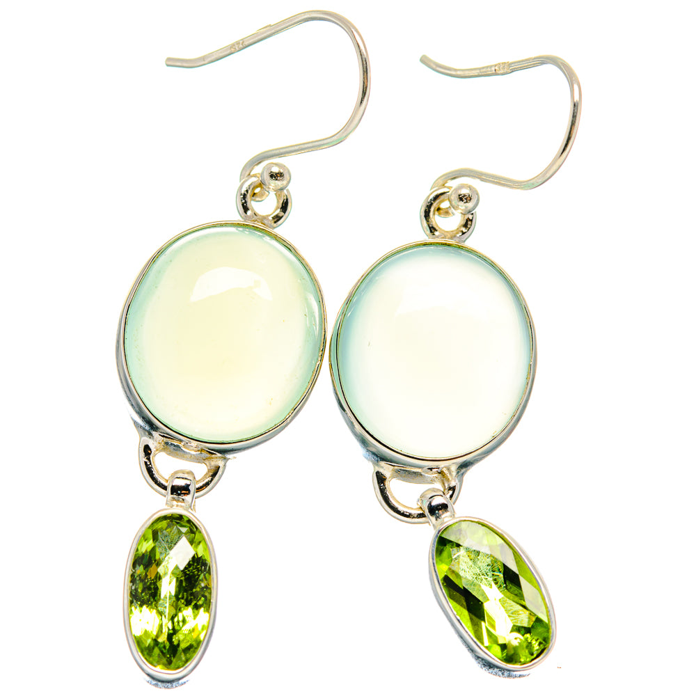 Aqua Chalcedony Earrings handcrafted by Ana Silver Co - EARR424245