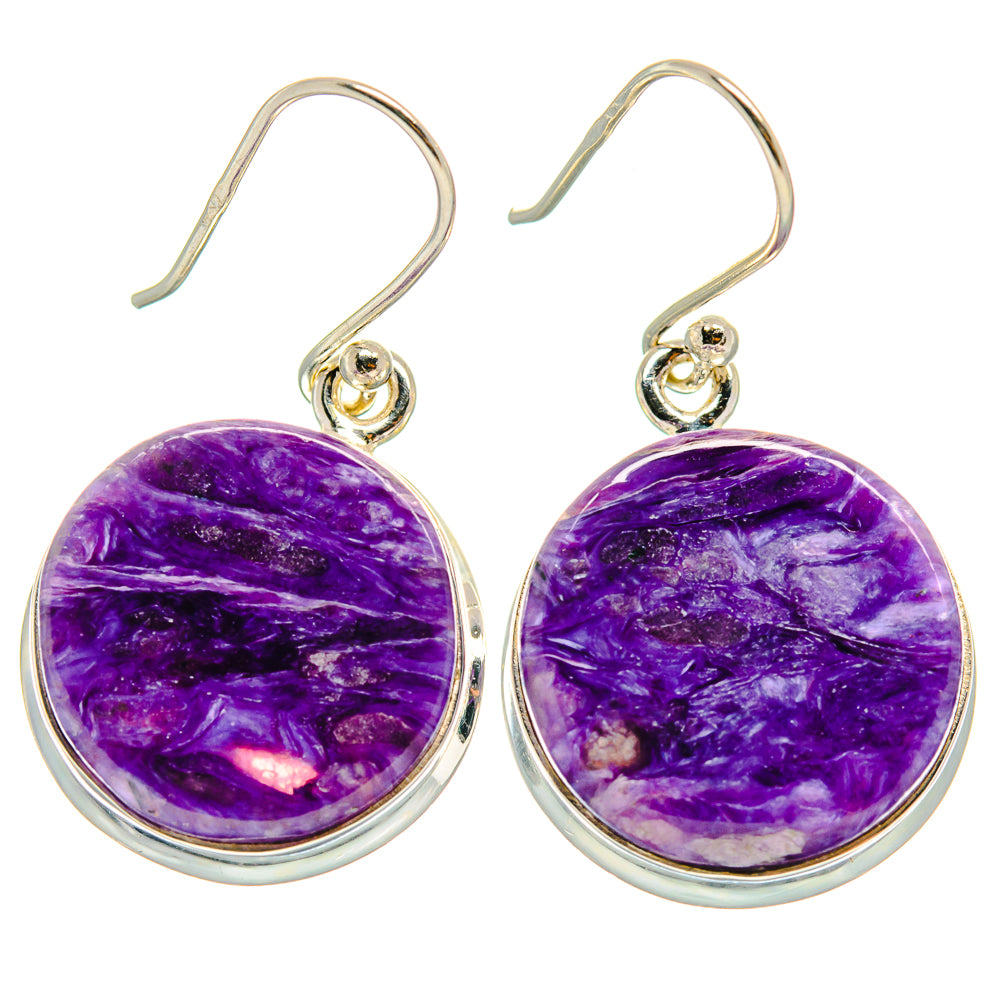 Charoite Earrings handcrafted by Ana Silver Co - EARR424294
