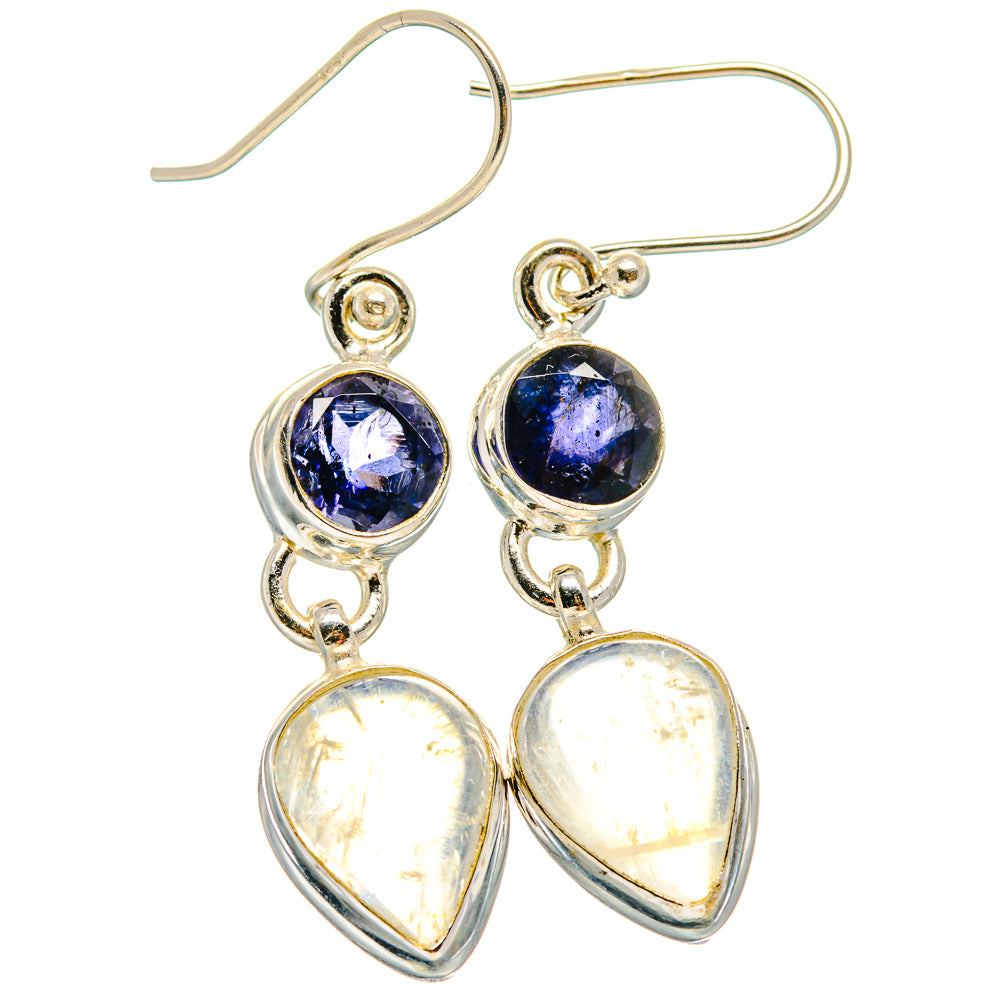 Rainbow Moonstone Earrings handcrafted by Ana Silver Co - EARR424295