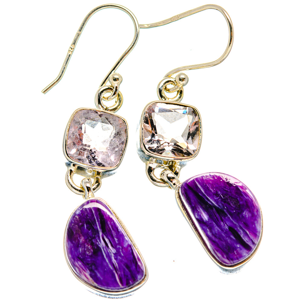 Charoite Earrings handcrafted by Ana Silver Co - EARR424301