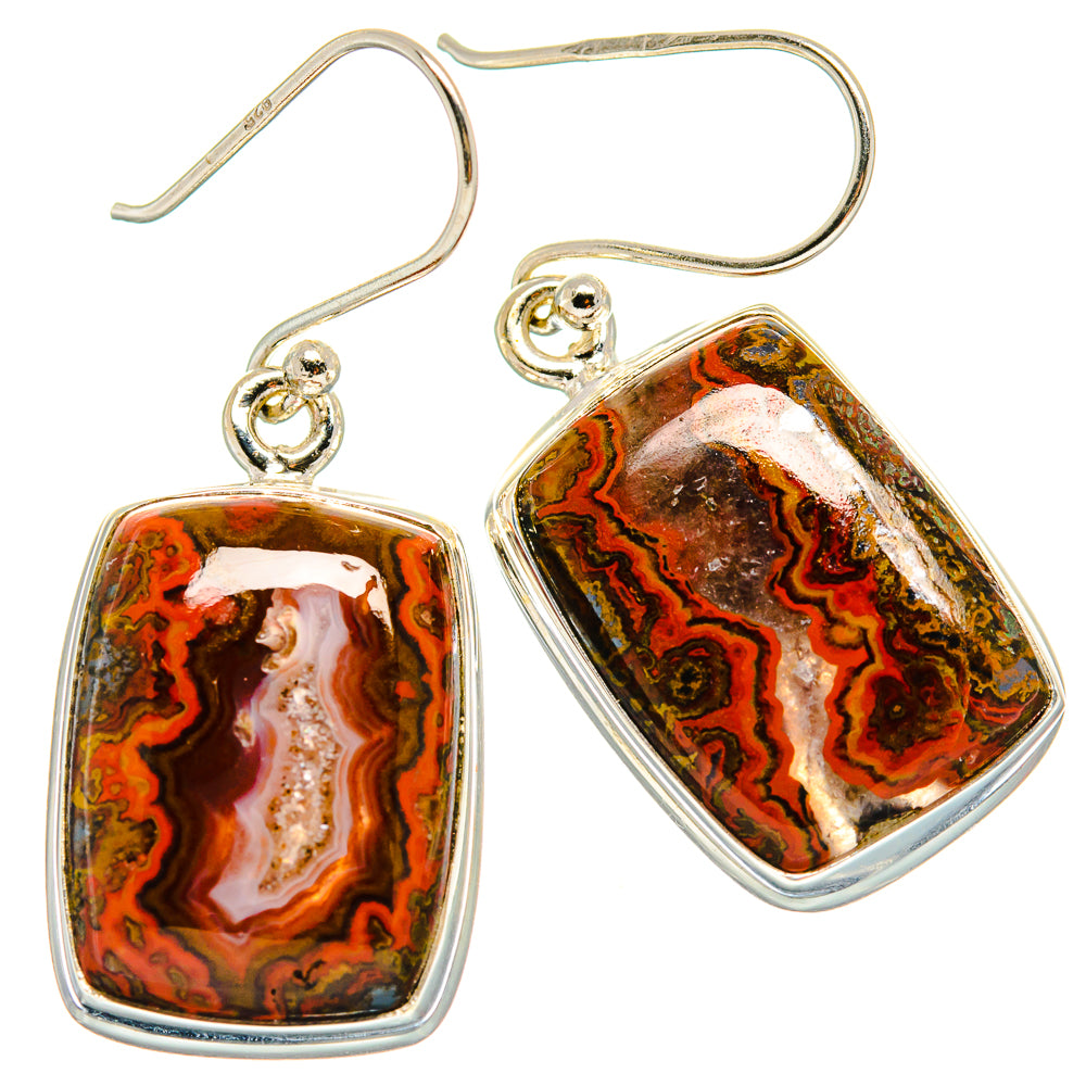 Moroccan Agate Earrings handcrafted by Ana Silver Co - EARR424343 - Photo 2