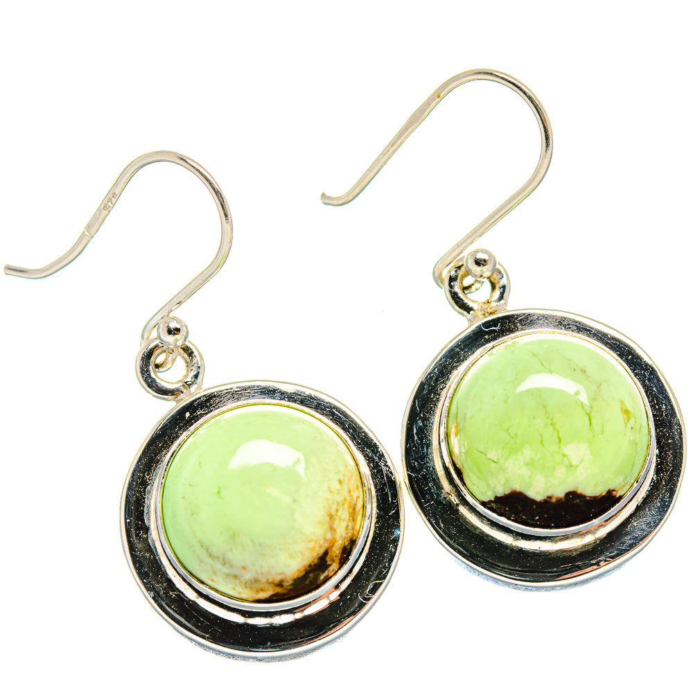 Lemon Chrysoprase Earrings handcrafted by Ana Silver Co - EARR424466