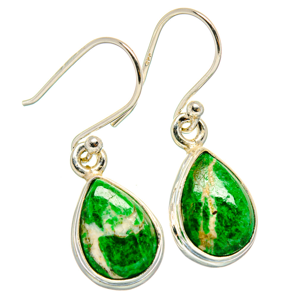 Gaspeite Earrings handcrafted by Ana Silver Co - EARR424475
