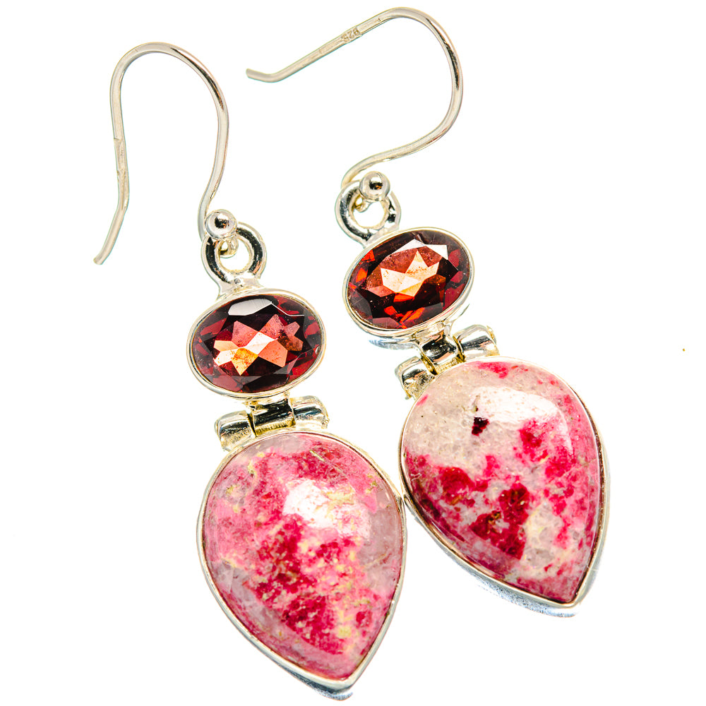 Thulite Earrings handcrafted by Ana Silver Co - EARR424507
