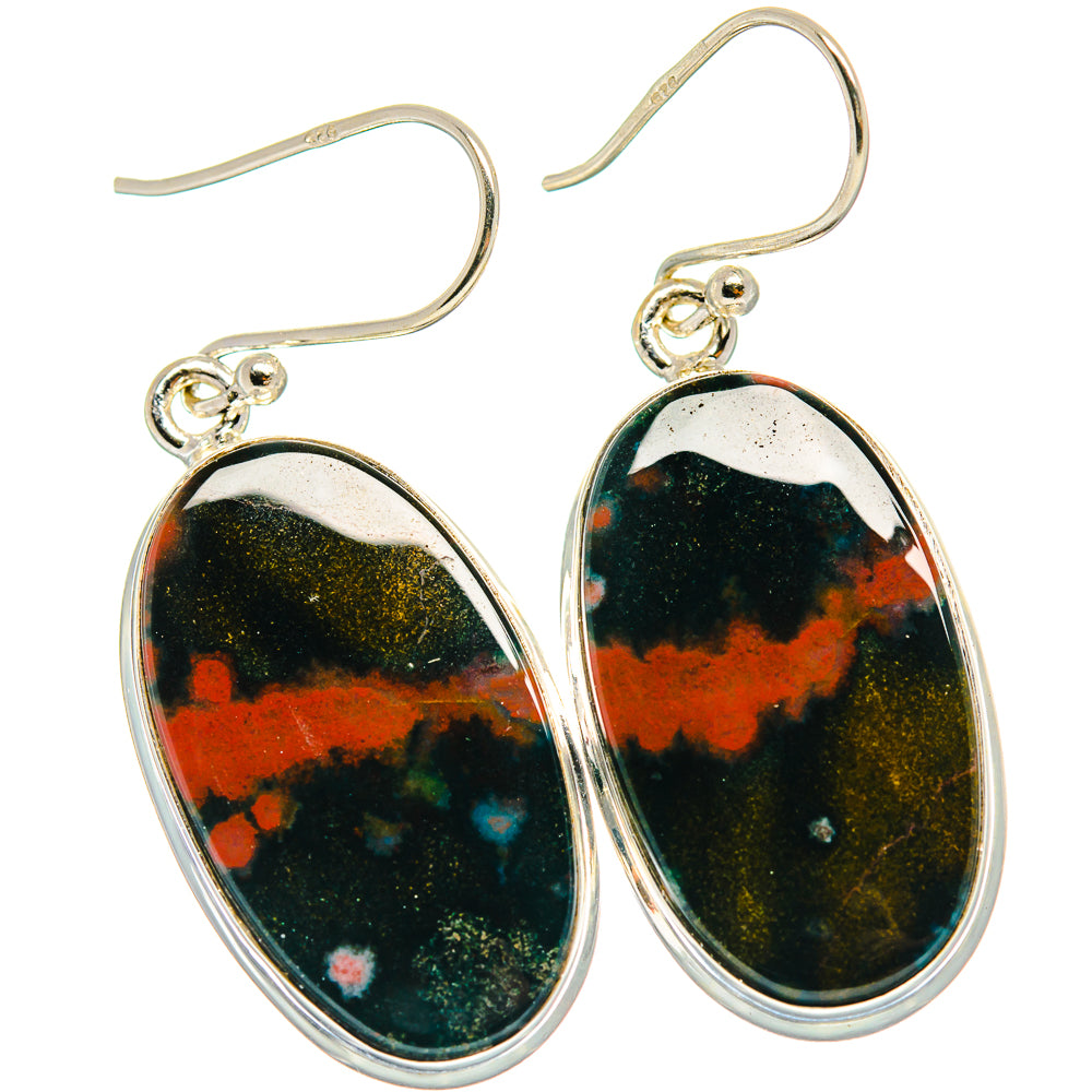 Ocean Jasper Earrings handcrafted by Ana Silver Co - EARR424511 - Photo 2