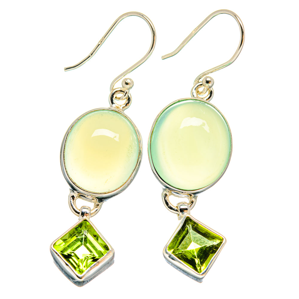Aqua Chalcedony Earrings handcrafted by Ana Silver Co - EARR424519 - Photo 2
