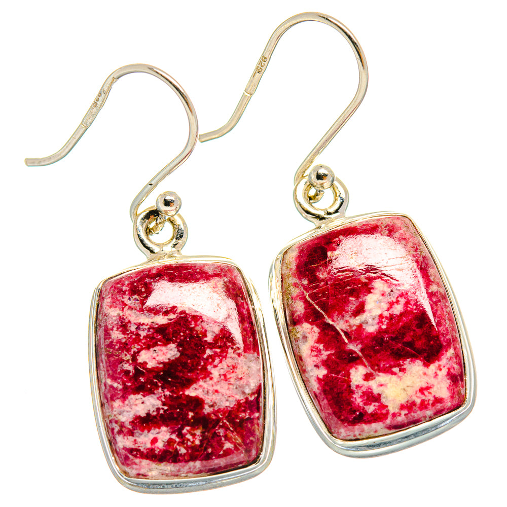 Thulite Earrings handcrafted by Ana Silver Co - EARR424523