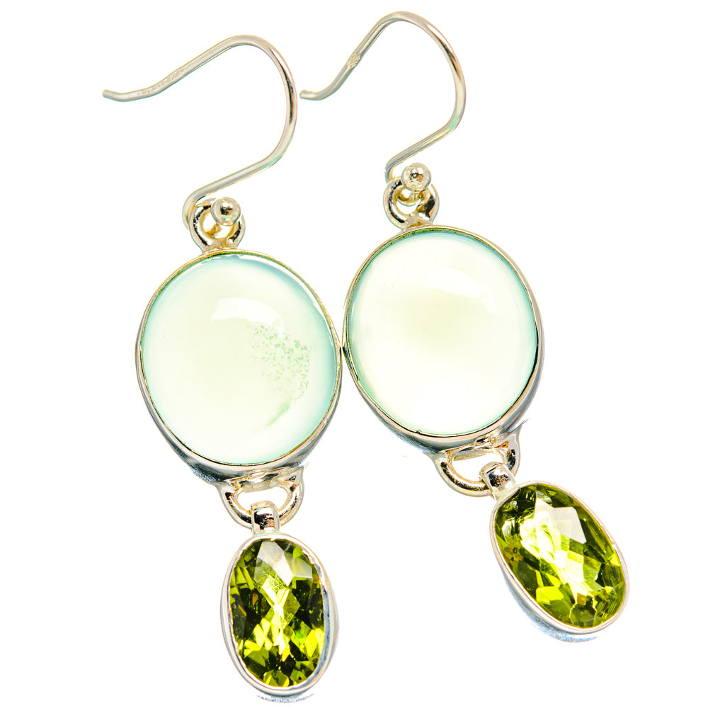 Aqua Chalcedony Earrings handcrafted by Ana Silver Co - EARR424549 - Photo 2