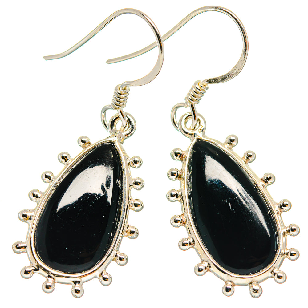 Black Onyx Earrings handcrafted by Ana Silver Co - EARR424605