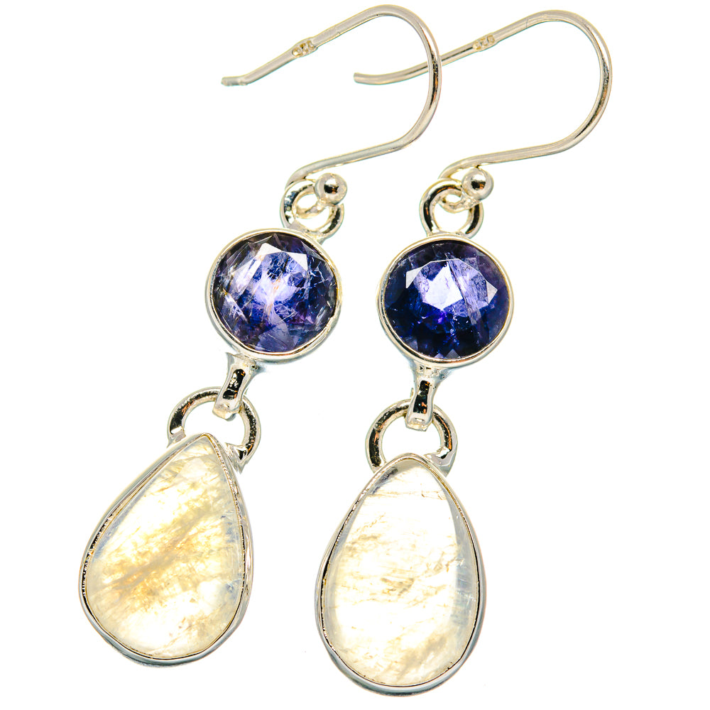 Rainbow Moonstone Earrings handcrafted by Ana Silver Co - EARR424739 - Photo 2