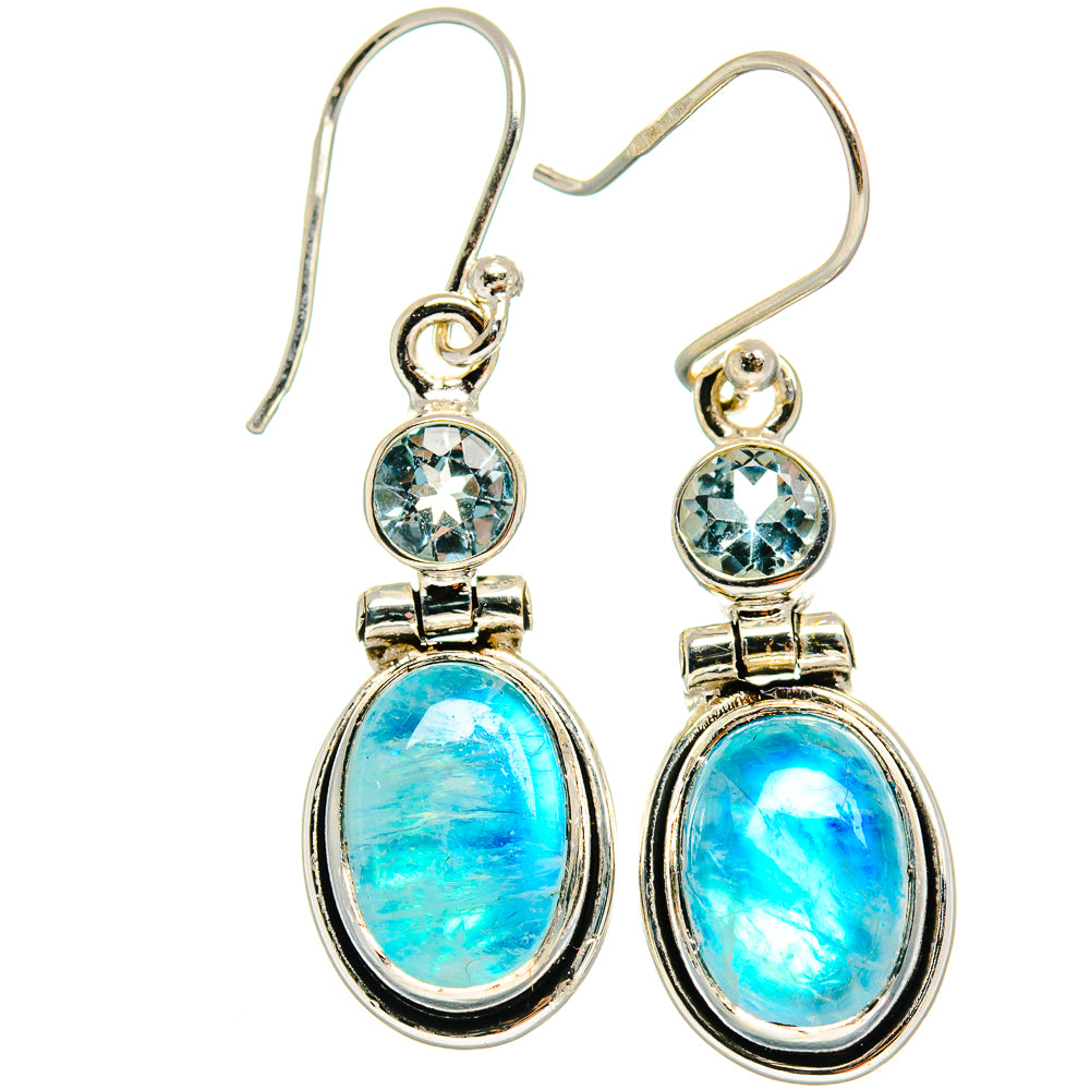 Rainbow Moonstone Earrings handcrafted by Ana Silver Co - EARR424740