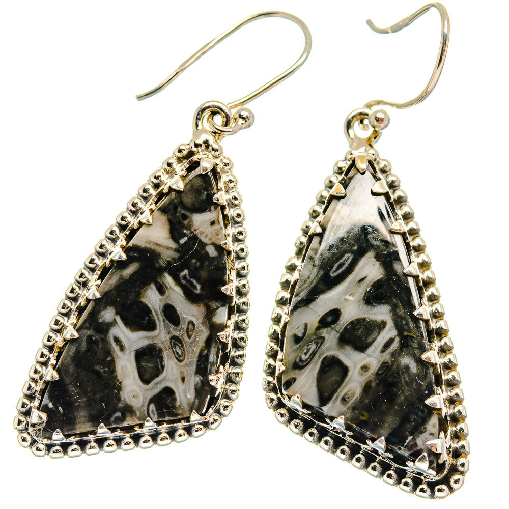 Pinolith Jasper Earrings handcrafted by Ana Silver Co - EARR424741 - Photo 2
