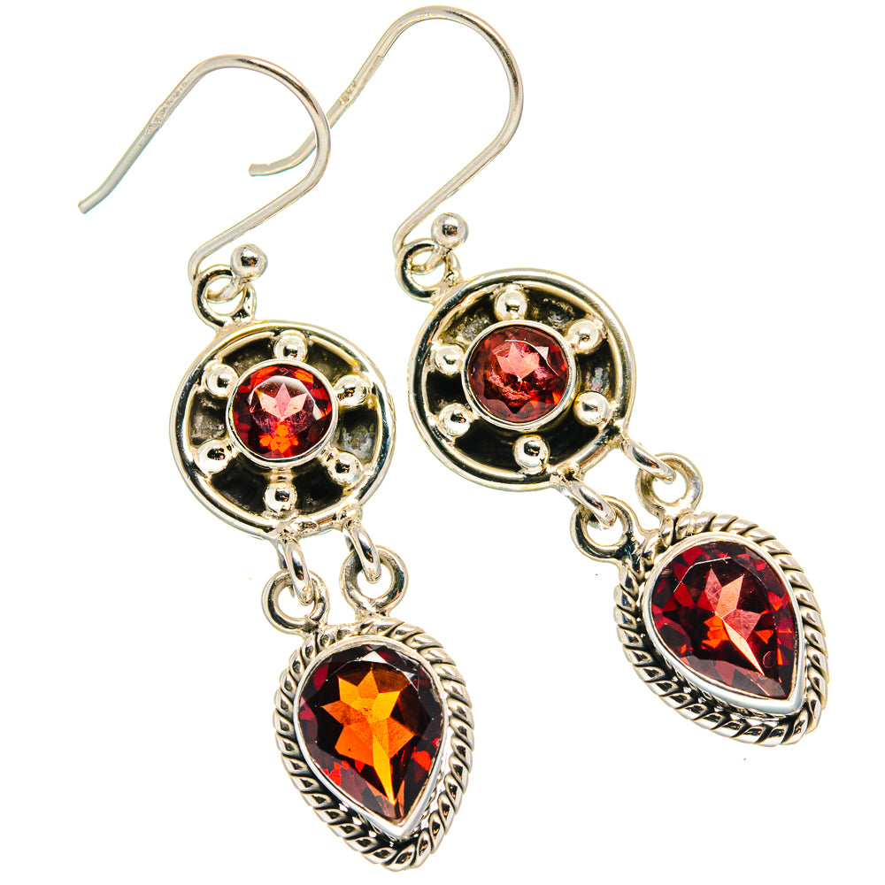 Garnet Earrings handcrafted by Ana Silver Co - EARR424747